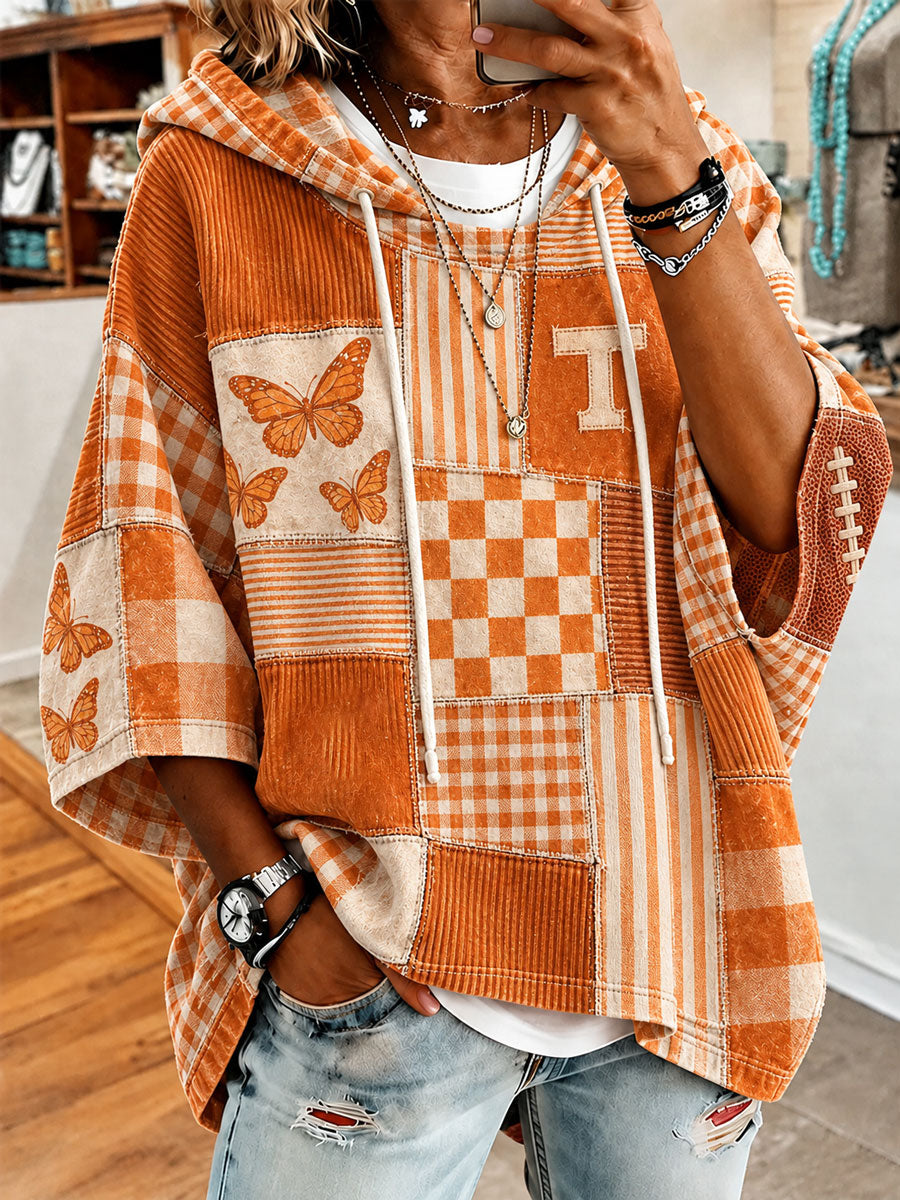 Women’s Game Day Football Print Casual Hoodie
