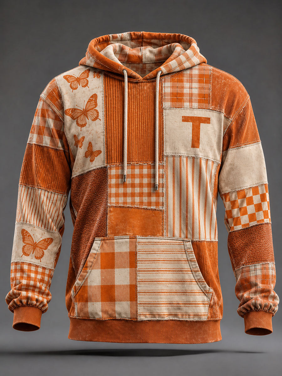 Men's Game Day Football Print Casual Hoodie