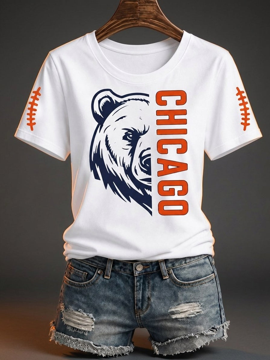 Women's Football Gameday Gift For Football Fans Casual Tee