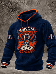 Men's Football Gameday Gift For Football Fans Checkered Cotton Hoodie