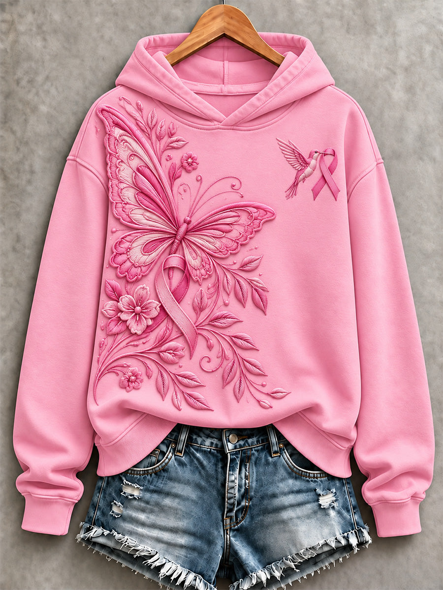 Women's Breast Cancer Awareness Print Sweatshirt