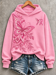 Women's Breast Cancer Awareness Print Sweatshirt