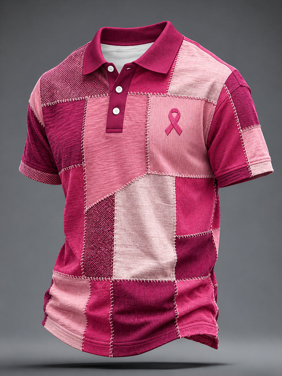 Men's Breast Cancer Awareness Print Shirt