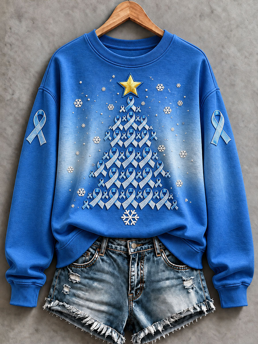 Women'S Diabetes Awareness Print Regular Sweatshirt