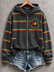 Women's Every Little Thing Is Gonna Be All Right Hooded Cardigan