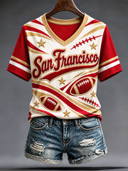 Women's Football Gameday Gift For Football Fans Short-Sleeved T-Shirt