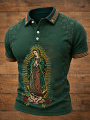 Men's Our Lady of Guadalupe Day Faith Lover Art Printed Casual Tops