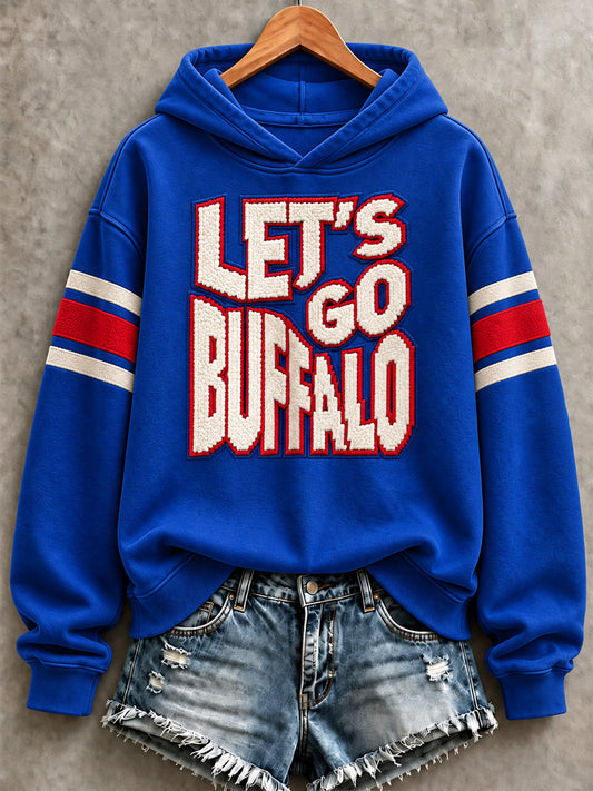Women's Football Lover Buffalo Print Casual Sweatshirt