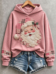 Women's Santa Patchwork Art Hoodie