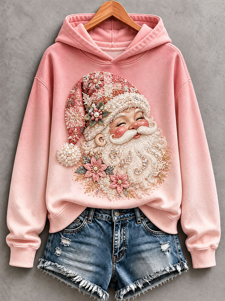 Women's Pink Santa Hoodie
