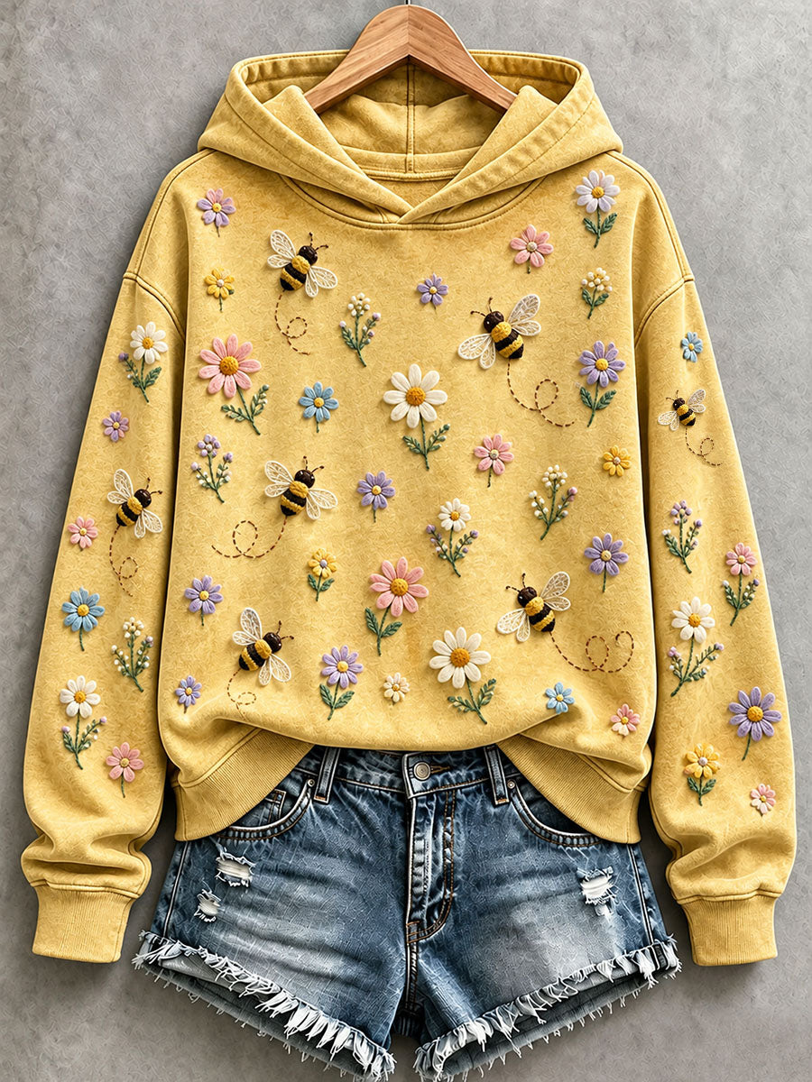 Women’s Bee and Floral Hoodie