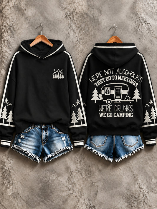 Women's Camping Print Sweatshirt