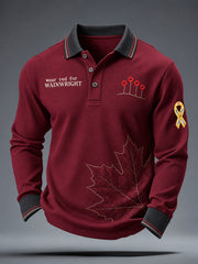 Men's Red For Wainwright Strong Printed Casual Tops