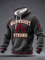 Men's Red For Wainwright Strong Printed Hoodie