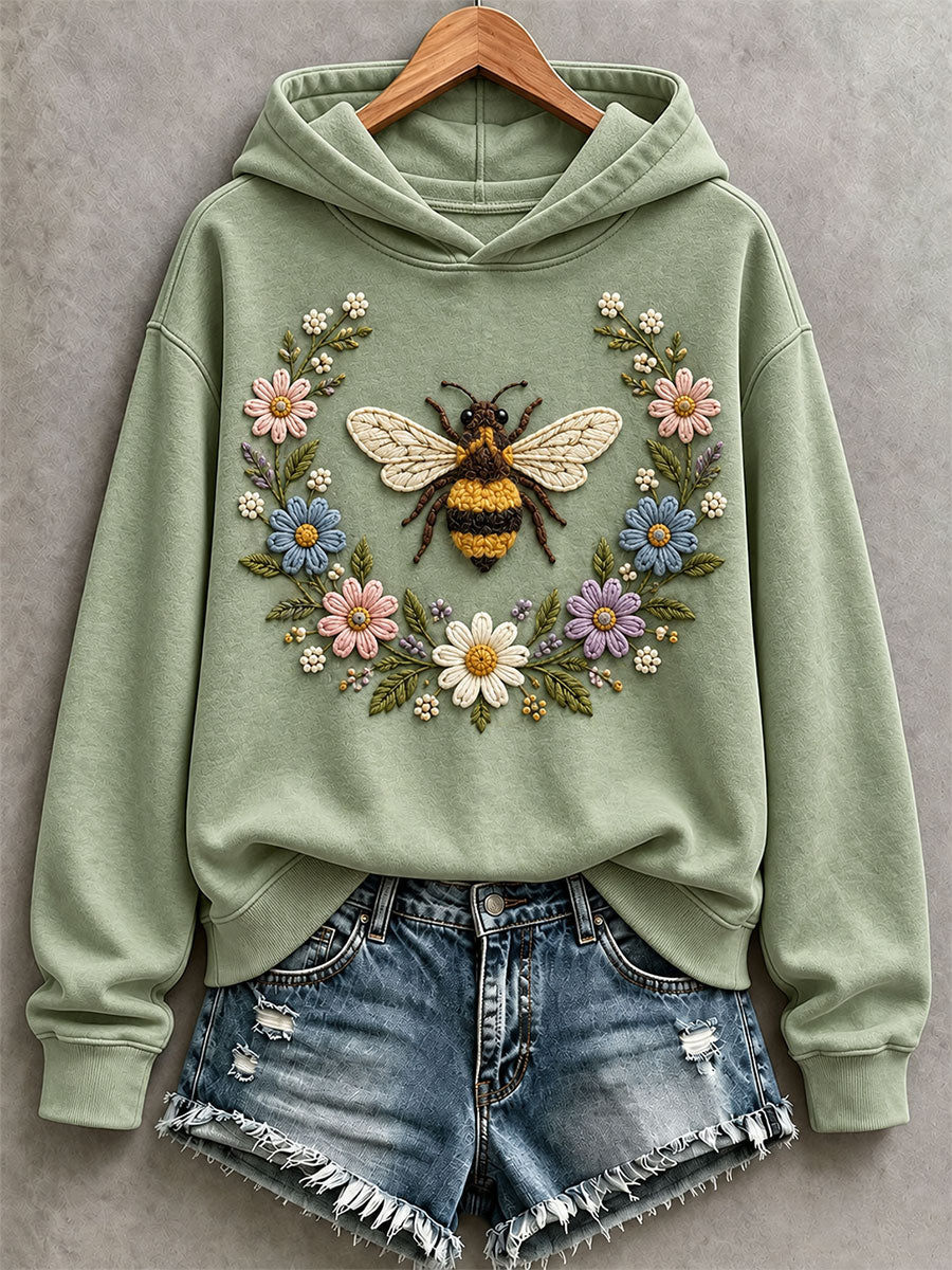 Women’s Bee And Floral Hoodie