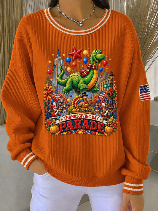 Women's Thanksgiving Day Parade Print Casual Sweatshirt