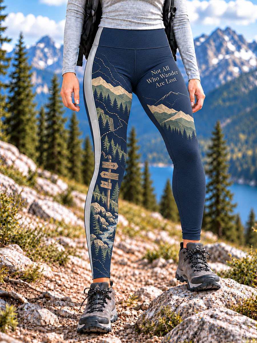 Women's Wilderness Trail Print Hike Lovers Leggings