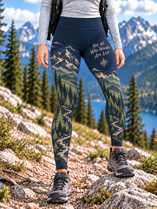 Women's Wilderness Trail Print Hike Lovers Leggings