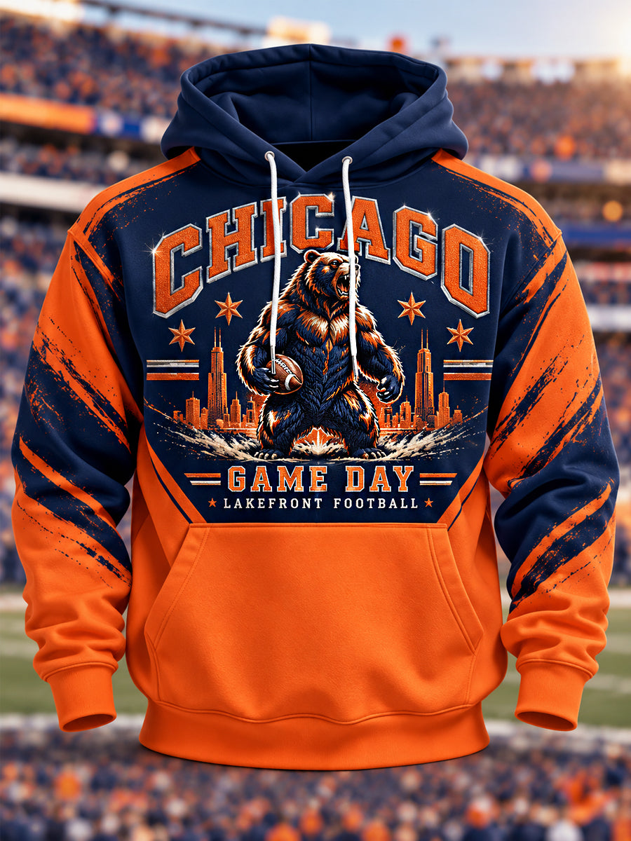 Men's Football Gameday Gift For Football Fans Casual Hoodie