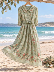 Women's AU Merry Christmas Down Under Art Printed Dress