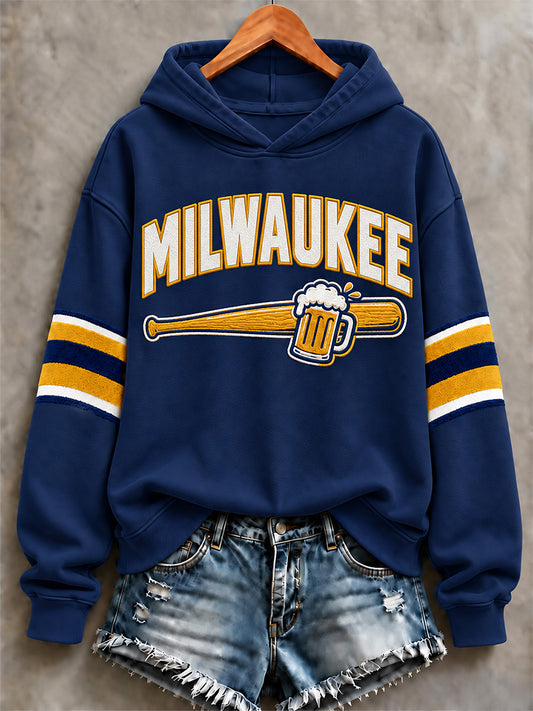 Women's Gift For Baseball Fans Print Hoodie