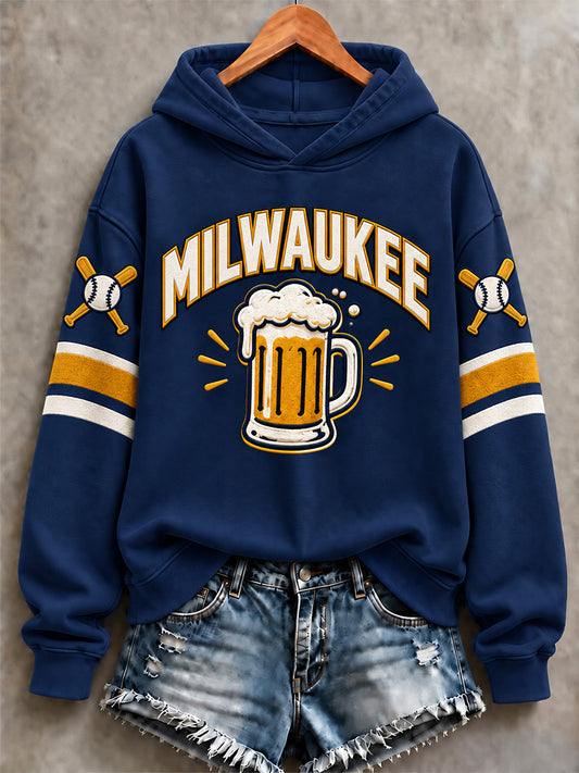 Women's Gift For Baseball Fans Print Hoodie