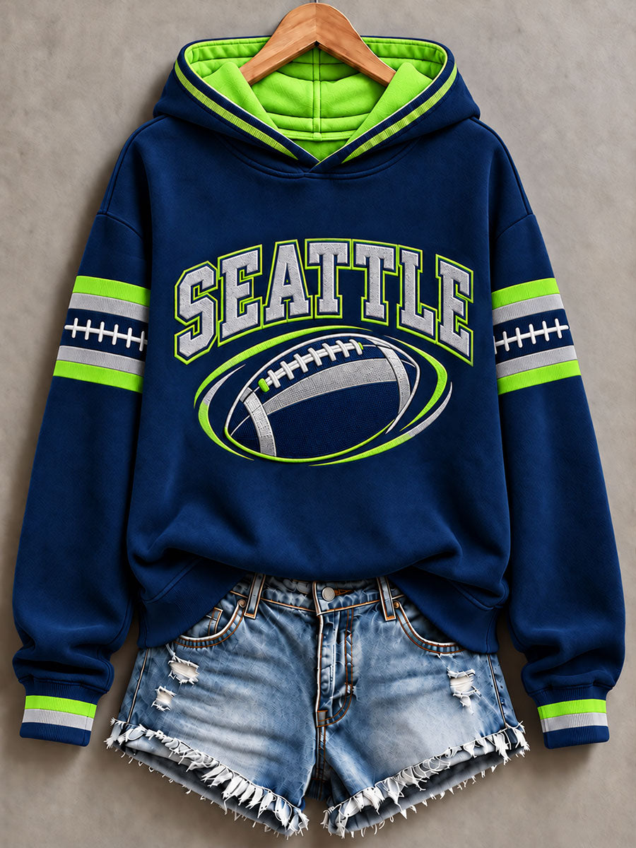 Women's Gift For Football Fans Casual Regular Hoodie