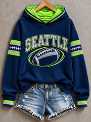 Women's Gift For Football Fans Casual Regular Hoodie