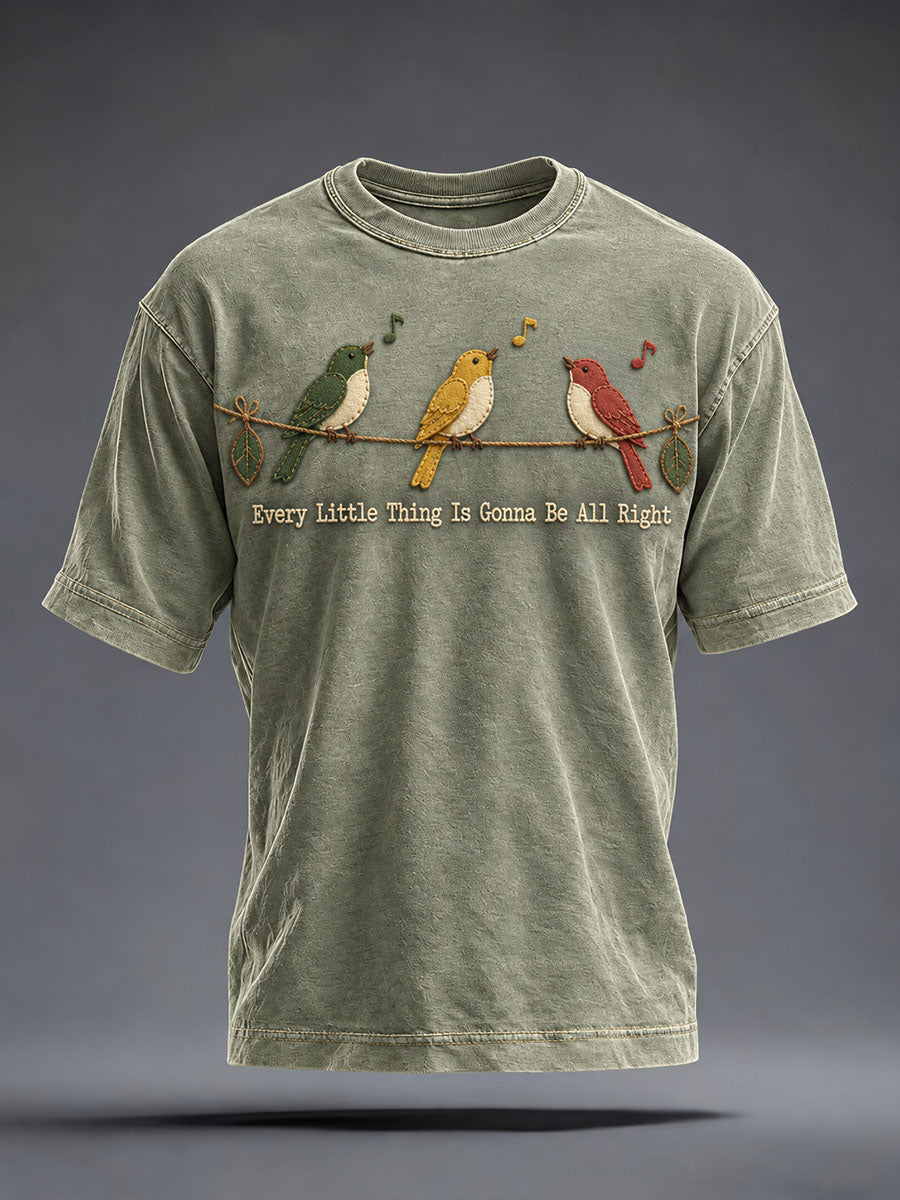 Men's Every Little Thing Is Gonna Be All Right Washed T-Shirt