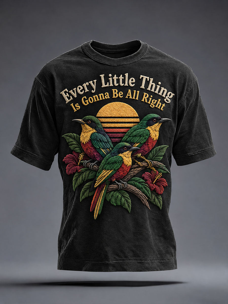 Men's Every Little Thing Is Gonna Be All Right Washed T-Shirt