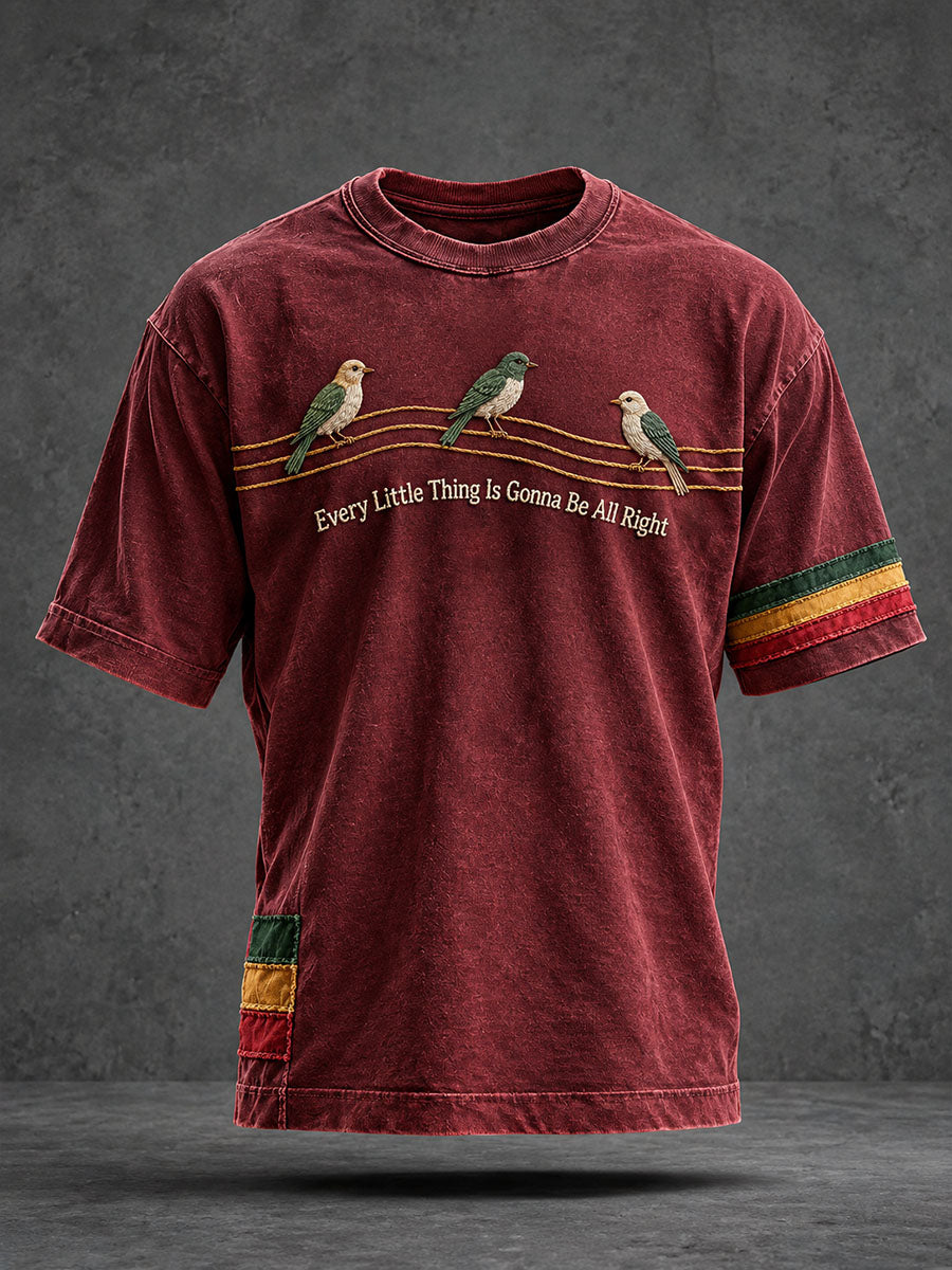 Men’s Every Little Thing Is Gonna Be All Right Washed T-Shirt