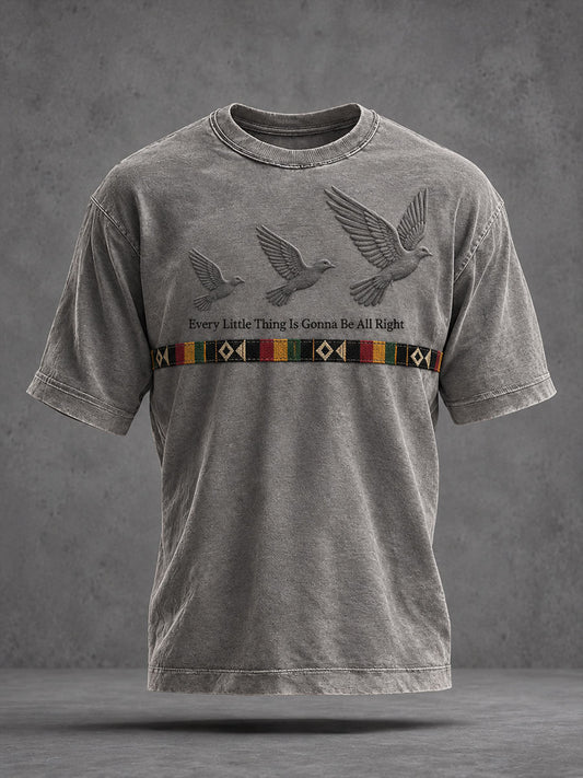 Men’s Every Little Thing Is Gonna Be All Right Washed T-Shirt
