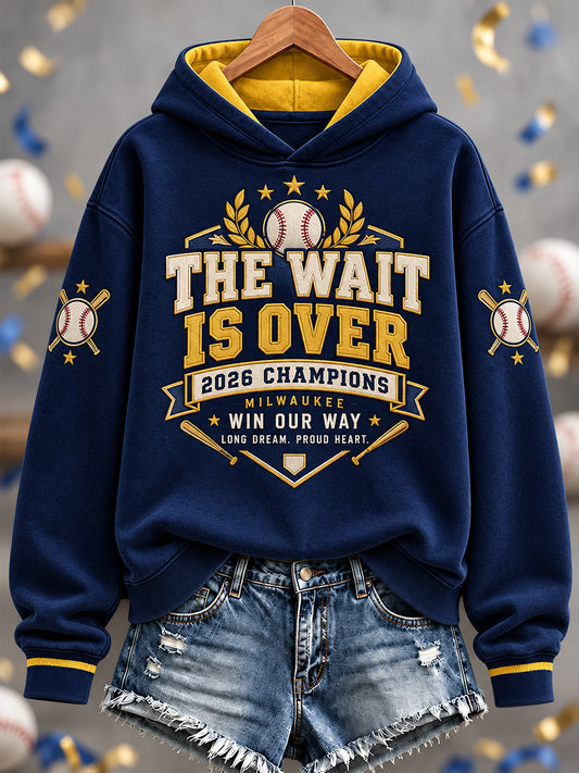 Women's 2026 Baseball Champions Celebration Collection Gift For Baseball Fans Casual Hoodie