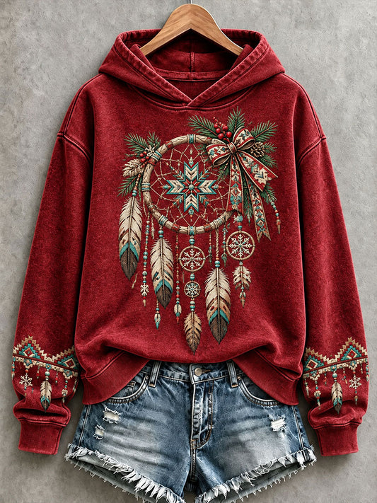 Women's Christmas Dreamcatcher Print Hoodies