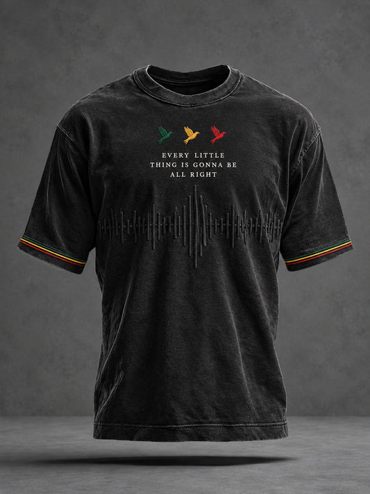 Men’s Every Little Thing Is Gonna Be All Right Washed T-Shirt