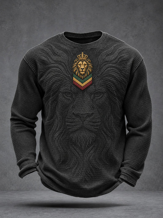 Men’s Reggae Lion Long-Sleeve T-Shirt