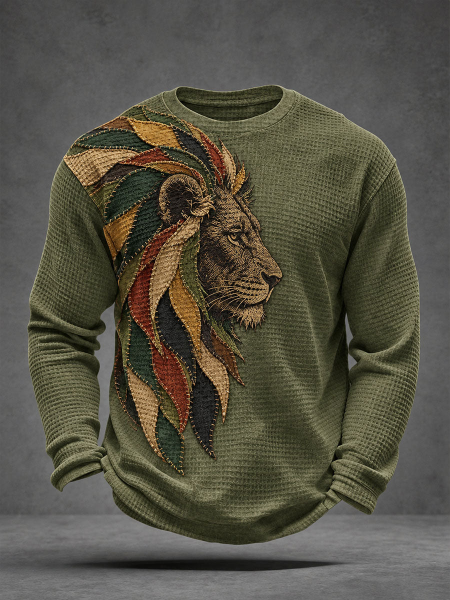 Men’s Reggae Lion Long-Sleeve T-Shirt