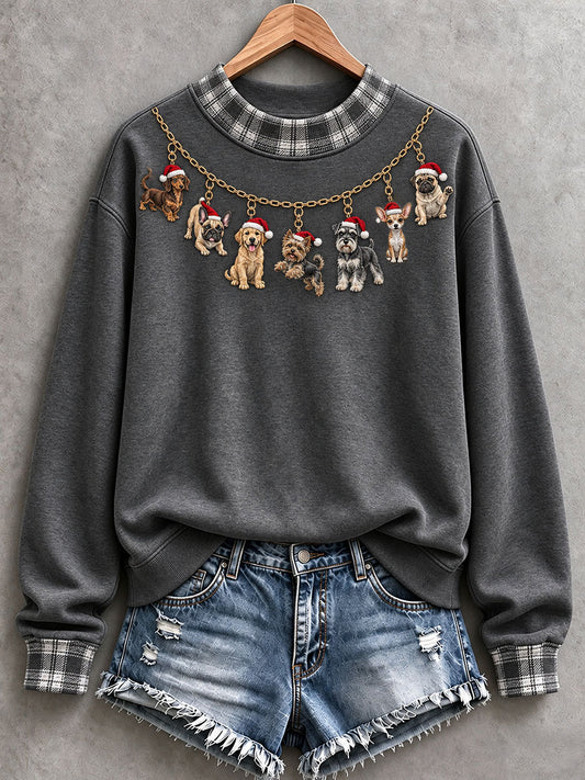 Women’s Funny Dog Mock-Neck Sweatshirt