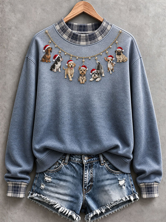 Women’s Funny Dog Mock-Neck Sweatshirt